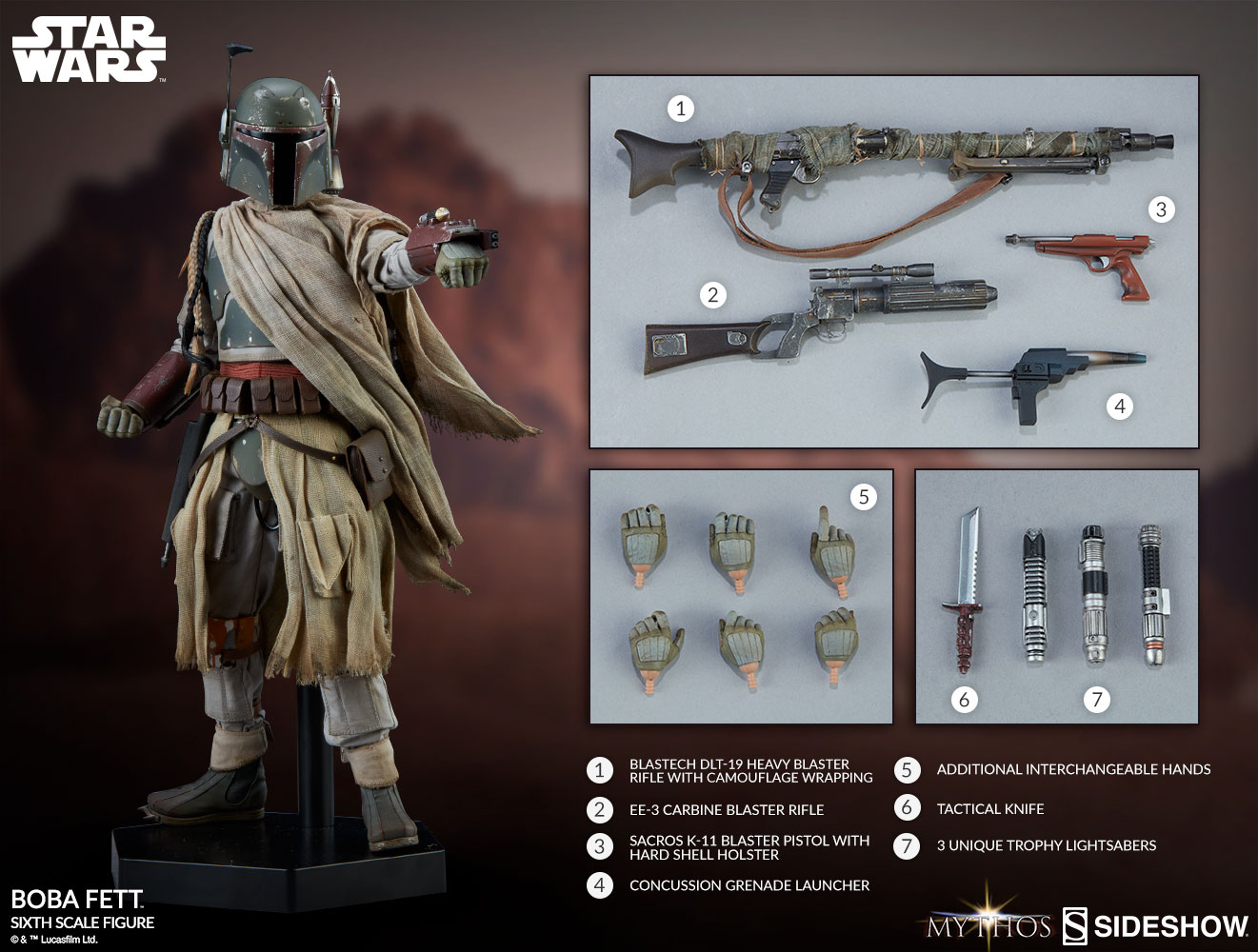 Boba Fett Mythos Sideshow 1/6 Scale Figure - Bild 4