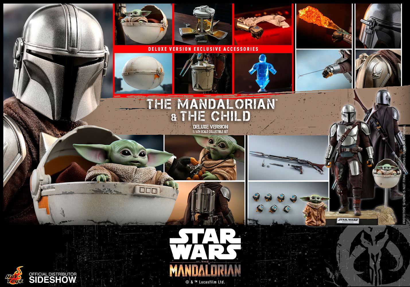 The Mandalorian & The Child Hot Toys 1/6 Actionfigur Deluxe 2-Pack - Bild 7
