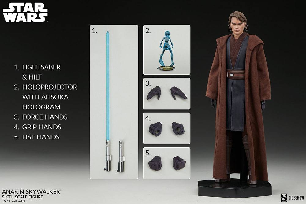 Anakin Skywalker Star Wars The Clone Wars 1/6 Actionfigur - Bild 5