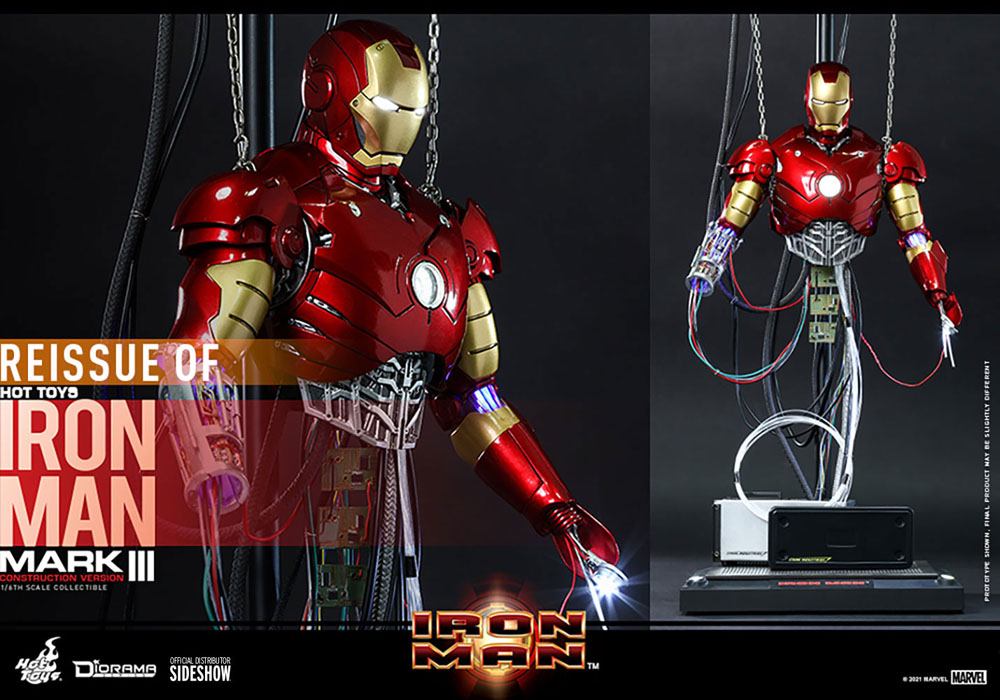 Iron Man Mark III (Construction Version) Iron Man Movie Masterpiece 1/6 Actionfigur - Bild 2